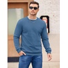 image:imageCOOFANDY Mens Fleece Pullover Crewneck Sweatshirts Soft Casual Long Sleeves Sweatshirt Crew Neck Pullover SweaterDark Blue