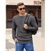 image:imageCOOFANDY Mens Fleece Pullover Crewneck Sweatshirts Soft Casual Long Sleeves Sweatshirt Crew Neck Pullover SweaterDark Grey Heather