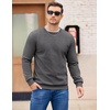 image:imageCOOFANDY Mens Fleece Pullover Crewneck Sweatshirts Soft Casual Long Sleeves Sweatshirt Crew Neck Pullover SweaterDark Grey Heather