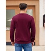 image:imageCOOFANDY Mens Fleece Pullover Crewneck Sweatshirts Soft Casual Long Sleeves Sweatshirt Crew Neck Pullover SweaterDark Red