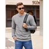 image:imageCOOFANDY Mens Fleece Pullover Crewneck Sweatshirts Soft Casual Long Sleeves Sweatshirt Crew Neck Pullover SweaterLight Grey Heather
