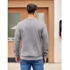 image:imageCOOFANDY Mens Fleece Pullover Crewneck Sweatshirts Soft Casual Long Sleeves Sweatshirt Crew Neck Pullover SweaterLight Grey Heather