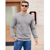 image:imageCOOFANDY Mens Fleece Pullover Crewneck Sweatshirts Soft Casual Long Sleeves Sweatshirt Crew Neck Pullover SweaterLight Grey Heather