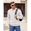 image:imageCOOFANDY Mens Fleece Pullover Crewneck Sweatshirts Soft Casual Long Sleeves Sweatshirt Crew Neck Pullover SweaterWhite