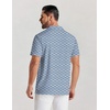 image:imageCOOFANDY Mens Golf Polo Shirts Short Sleeve Quick Dry Casual Collared ShirtBlue Geometric