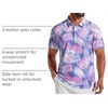 image:imageCOOFANDY Mens Golf Polo Shirts Short Sleeve Quick Dry Casual Collared ShirtLight Blue Leaf