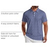 image:imageCOOFANDY Mens Golf Polo Shirts Short Sleeve Quick Dry Casual Collared ShirtNavy Blue Triangles