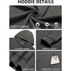 image:imageCOOFANDY Mens Hoodie Pullover Casual Hooded Sweatshirt Kangaroo PocketDark Gray