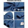 image:imageCOOFANDY Mens Hoodie Pullover Casual Hooded Sweatshirt Kangaroo PocketGrey Blue