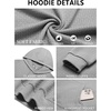 image:imageCOOFANDY Mens Hoodie Pullover Casual Hooded Sweatshirt Kangaroo PocketLight Gray