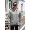 image:imageCOOFANDY Mens Hoodie Pullover Casual Hooded Sweatshirt Kangaroo PocketLight Gray
