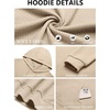 image:imageCOOFANDY Mens Hoodie Pullover Casual Hooded Sweatshirt Kangaroo PocketLight Khaki