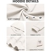 image:imageCOOFANDY Mens Hoodie Pullover Casual Hooded Sweatshirt Kangaroo PocketWhite
