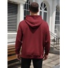 image:imageCOOFANDY Mens Hoodie Pullover Casual Hooded Sweatshirt Kangaroo PocketWine Red