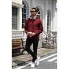 image:imageCOOFANDY Mens Hoodie Pullover Casual Hooded Sweatshirt Kangaroo PocketWine Red