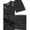 image:imageCOOFANDY Mens Knit Short Sleeve Shirts Button Down Summer Polo ShirtBlackwhite