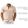 image:imageCOOFANDY Mens Knit Short Sleeve Shirts Button Down Summer Polo ShirtLight Coffee