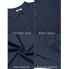image:imageCOOFANDY Mens Knit Short Sleeve Shirts Button Down Summer Polo ShirtNavy Blue