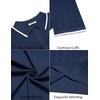 image:imageCOOFANDY Mens Knit Short Sleeve Shirts Button Down Summer Polo ShirtNavy Bluewhite