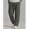 image:imageCOOFANDY Mens Lightweight Corduroy Pants Relaxed Drawstring SweatpantsArmy Green