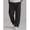 image:imageCOOFANDY Mens Lightweight Corduroy Pants Relaxed Drawstring SweatpantsBlack