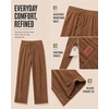 image:imageCOOFANDY Mens Lightweight Corduroy Pants Relaxed Drawstring SweatpantsBrown