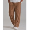 image:imageCOOFANDY Mens Lightweight Corduroy Pants Relaxed Drawstring SweatpantsBrown