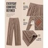 image:imageCOOFANDY Mens Lightweight Corduroy Pants Relaxed Drawstring SweatpantsKhaki