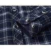 image:imageCOOFANDY Mens Lightweight Flannel Long Sleeve Casual Work Plaid ShirtsPlaidnavy Blue  White