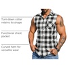image:imageCOOFANDY Mens Lightweight Sleeveless Flannel Shirt Button Up Plaid ShirtsBlack