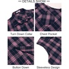 image:imageCOOFANDY Mens Lightweight Sleeveless Flannel Shirt Button Up Plaid ShirtsNavy Blush