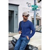 image:imageCOOFANDY Mens Long Sleeve Shirts Crew Neck Cotton TShirt Casual ShirtsBlue