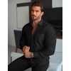 image:imageCOOFANDY Mens Muscle Fit Dress Shirts Casual Button Down Long SleeveBlack