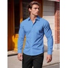 image:imageCOOFANDY Mens Muscle Fit Dress Shirts Casual Button Down Long SleeveLight Blue
