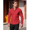 image:imageCOOFANDY Mens Muscle Fit Dress Shirts Casual Button Down Long SleeveRed