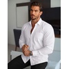 image:imageCOOFANDY Mens Muscle Fit Dress Shirts Casual Button Down Long SleeveWhite