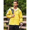 image:imageCOOFANDY Mens Packable Rain Jacket Lightweight Waterproof Raincoat with Hood Outdoor Rain Gear Travel Hiking CyclingYellow