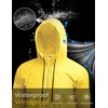 image:imageCOOFANDY Mens Packable Rain Jacket Lightweight Waterproof Raincoat with Hood Outdoor Rain Gear Travel Hiking CyclingYellow