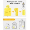 image:imageCOOFANDY Mens Packable Rain Jacket Lightweight Waterproof Raincoat with Hood Outdoor Rain Gear Travel Hiking CyclingYellow
