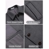 image:imageCOOFANDY Mens Pea Coat Slim Fit Winter Overcoat Mid Length Trench CoatDark Grey