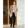 image:imageCOOFANDY Mens Pea Coat Slim Fit Winter Overcoat Mid Length Trench CoatKhaki