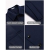 image:imageCOOFANDY Mens Pea Coat Slim Fit Winter Overcoat Mid Length Trench CoatNavy Blue