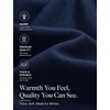 image:imageCOOFANDY Mens Pea Coat Slim Fit Winter Overcoat Mid Length Trench CoatNavy Blue
