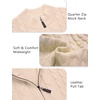 image:imageCOOFANDY Mens Quarter Zip Pullover Cable Knit Dress SweaterApricot
