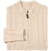image:imageCOOFANDY Mens Quarter Zip Pullover Cable Knit Dress SweaterApricot