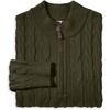 image:imageCOOFANDY Mens Quarter Zip Pullover Cable Knit Dress SweaterArmy Green