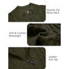 image:imageCOOFANDY Mens Quarter Zip Pullover Cable Knit Dress SweaterArmy Green