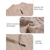 image:imageCOOFANDY Mens Quarter Zip Pullover Cable Knit Dress SweaterBeige