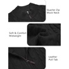 image:imageCOOFANDY Mens Quarter Zip Pullover Cable Knit Dress SweaterBlack