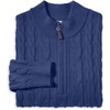 image:imageCOOFANDY Mens Quarter Zip Pullover Cable Knit Dress SweaterBlue